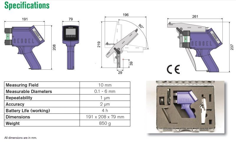 Portable Micrometer Specifications